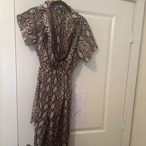 Fashion Nova Snake Print Jumpsuit size medium
